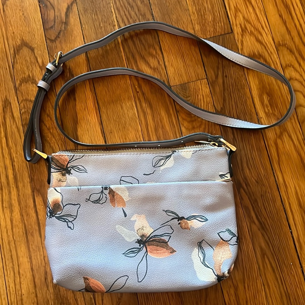 A New Day blue flower purse from Target